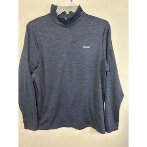 Men's Reebok Pullover Size‎ Medium Athletic Blue Black Quarter Zip Long Sleeve